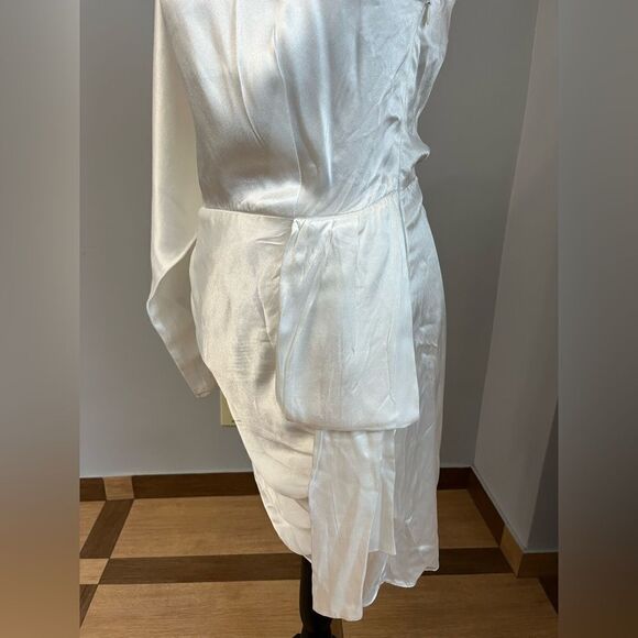 Elliatt Saronic One-Shoulder White Mini Cocktail Dress Size S - Picture 6 of 11